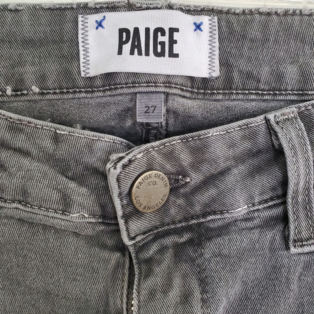 PAIGE Jeans Peg Super Skinny Gray Wash Size 27